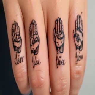 i love you sign language tattoo