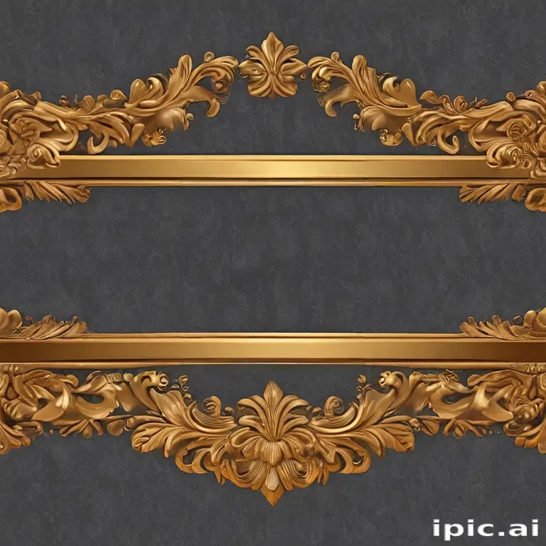 transparent background gold border