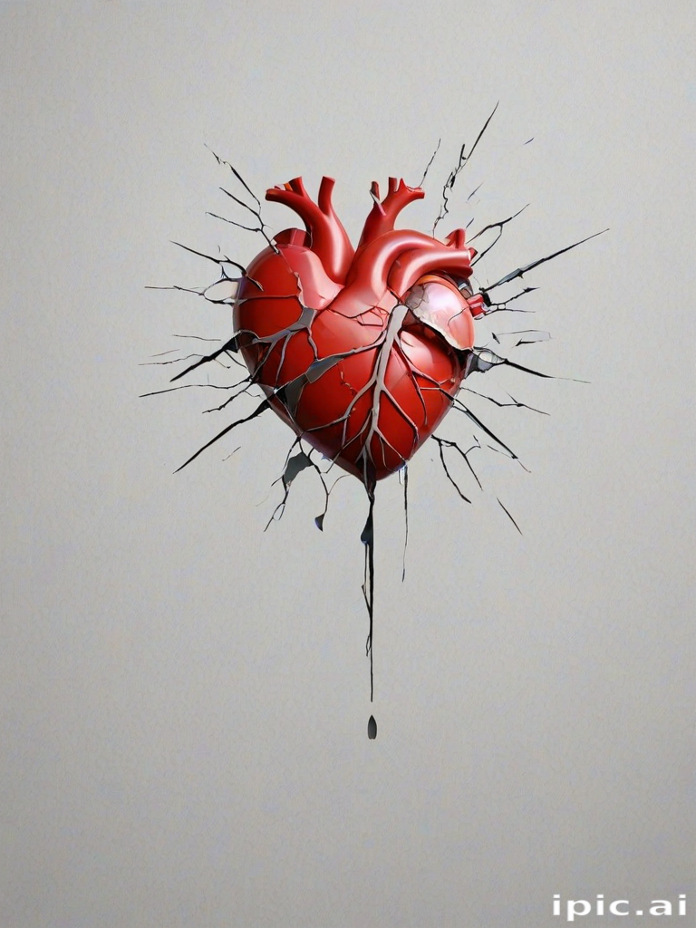 transparent broken heart
