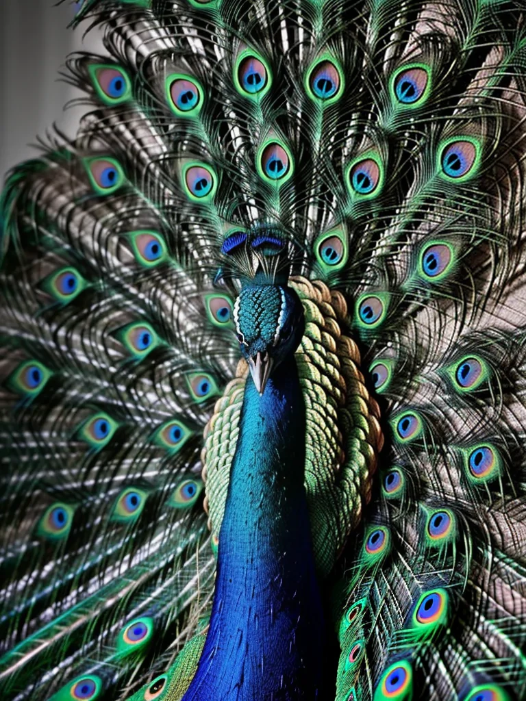peacock black and white