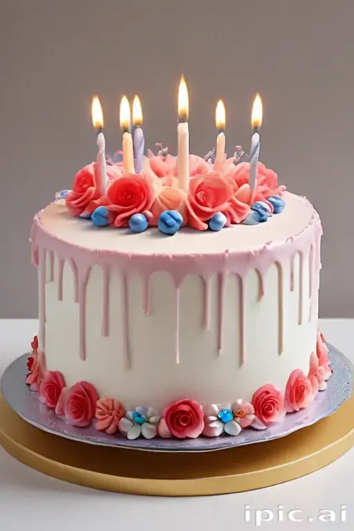 transparent birthday cake