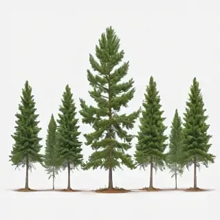 pine trees transparent background