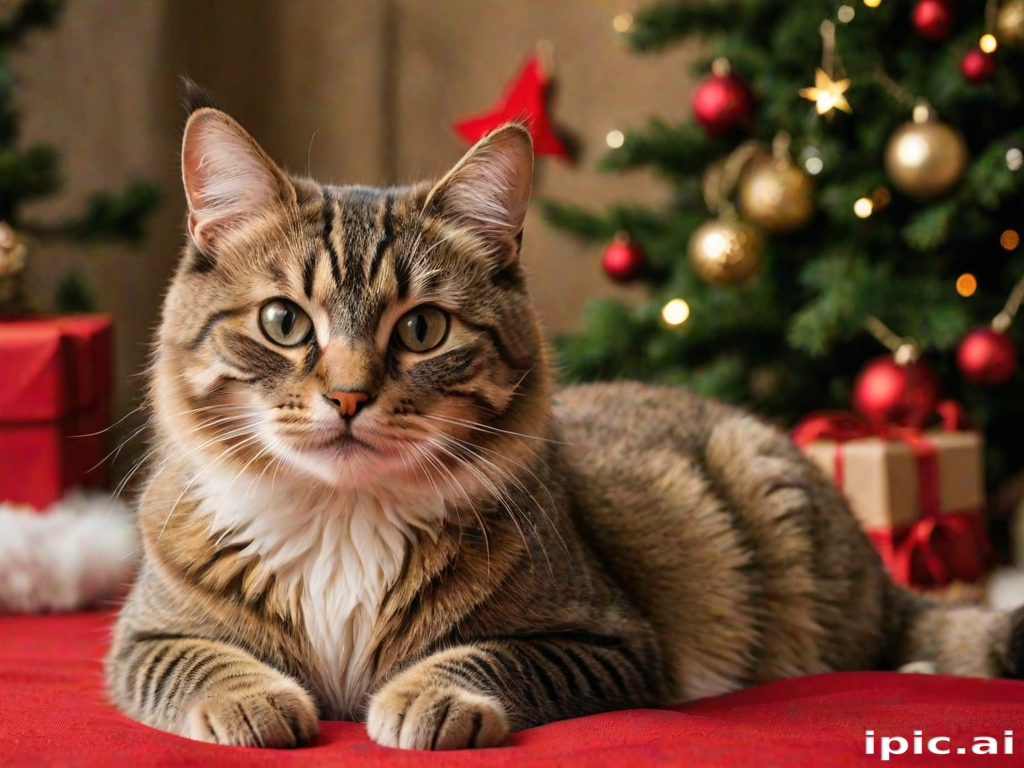 cat christmas background
