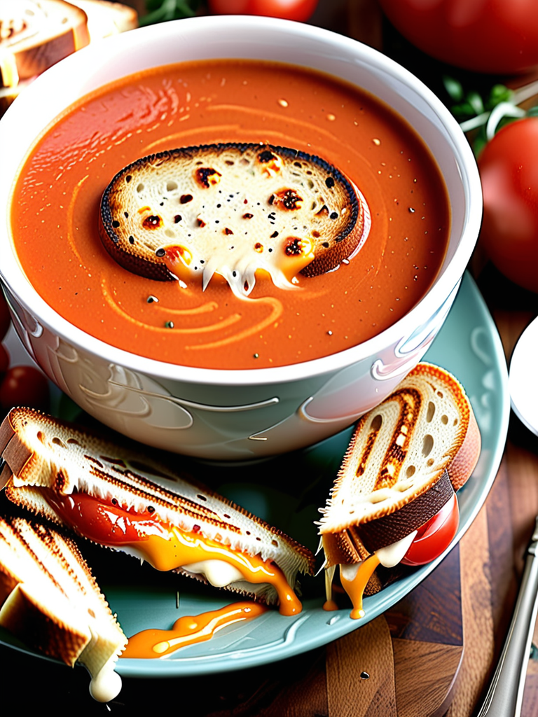 grilled cheese tomato soup recipe