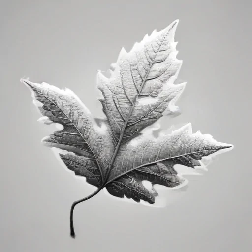clipart leaf black and white