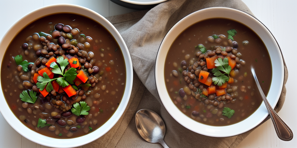 black bean and lentil soup