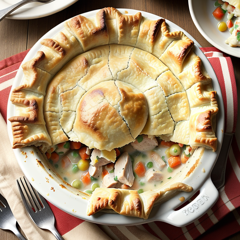 chicken pot pie with mashed potatoes