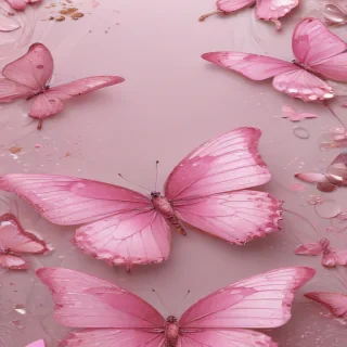 glitter pink butterfly wallpaper
