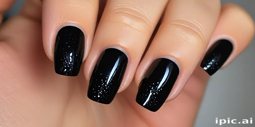 black with glitter