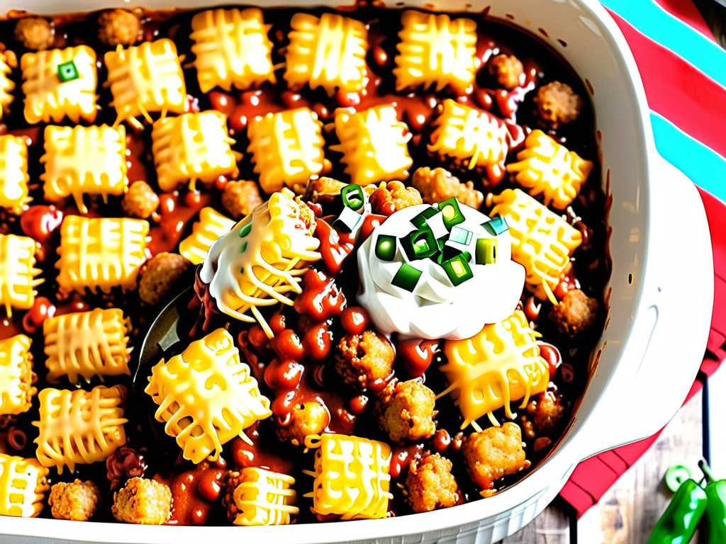 tater tots chili cheese casserole