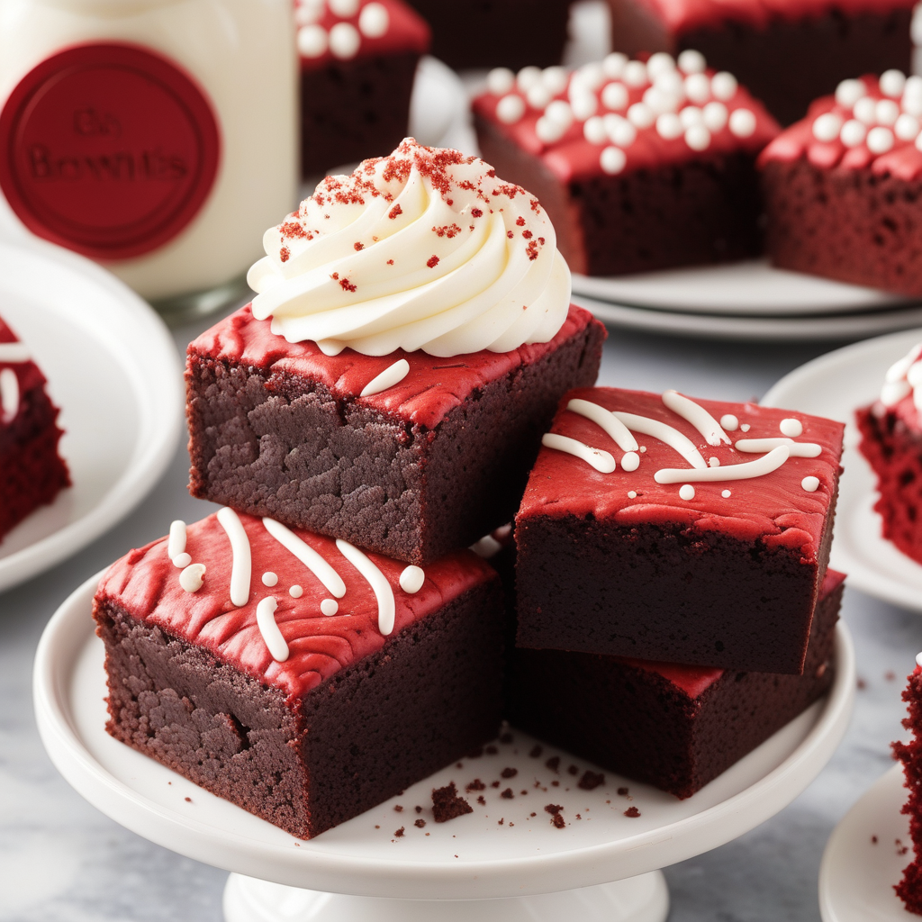 brownies with red velvet cake mix