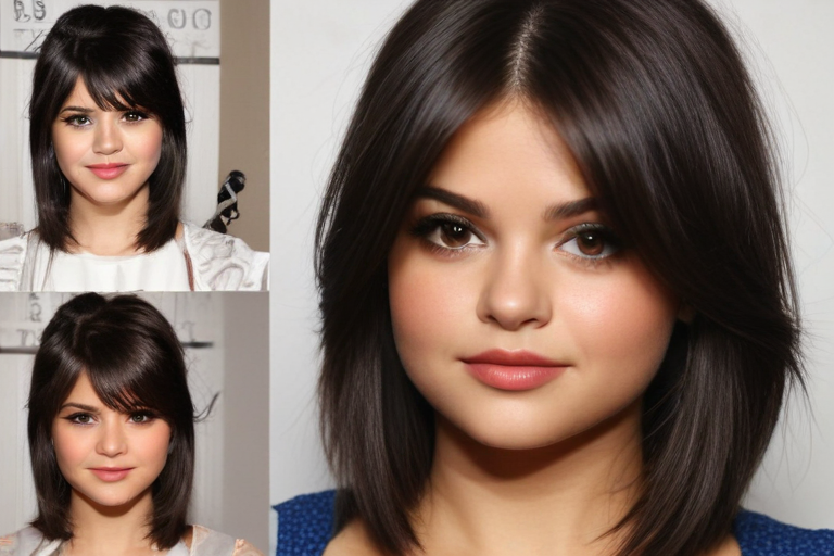 selena gomez bangs hair