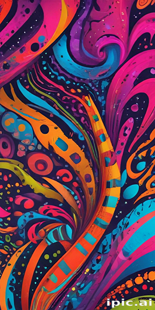 Vibrant Swirls of Colorful Patterns and Abstract Designs in Motion