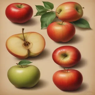 drawings of apples