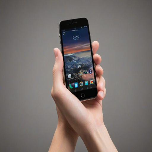 hand holding phone png