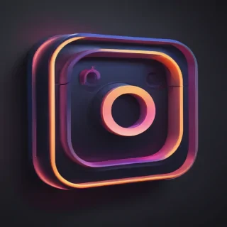 neon instagram logo