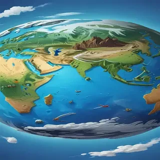 cartoon picture of the planet earth