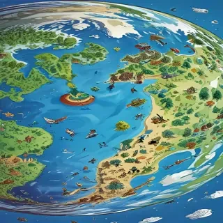 cartoon picture of the planet earth