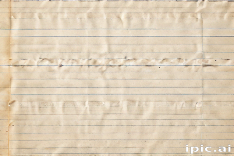 Line Paper Old Ripped Old, Worn-Out Lined Paper with Faded Lines and Creases