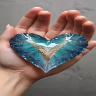 hand heart aesthetic