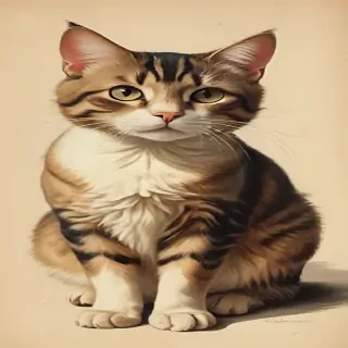 vintage cat illustration