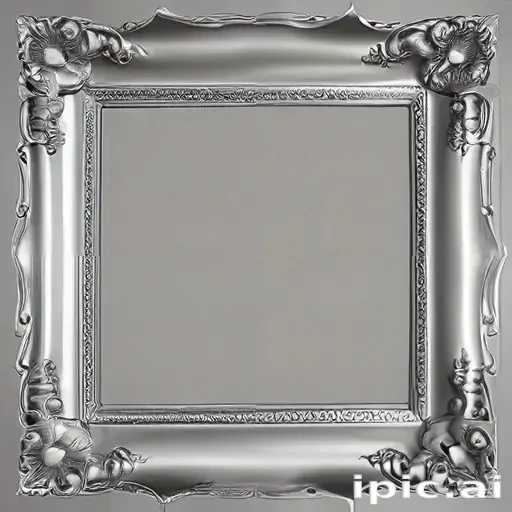 silver picture frame png