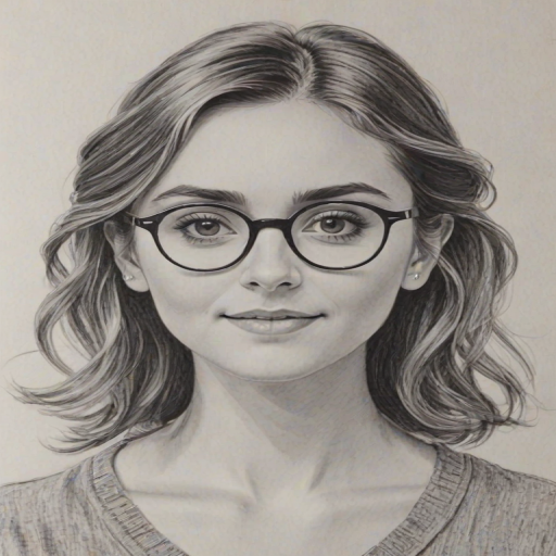 Comely Alyson Stoner, pencil sketch, portrait of Radiant woman 1957s in glasses, hair style beatnik, outline, clear lines, fine lines, 8k