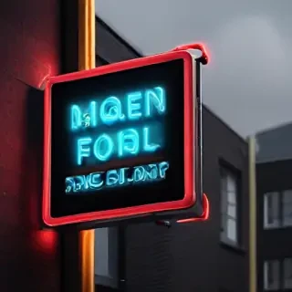 neon sign mockup