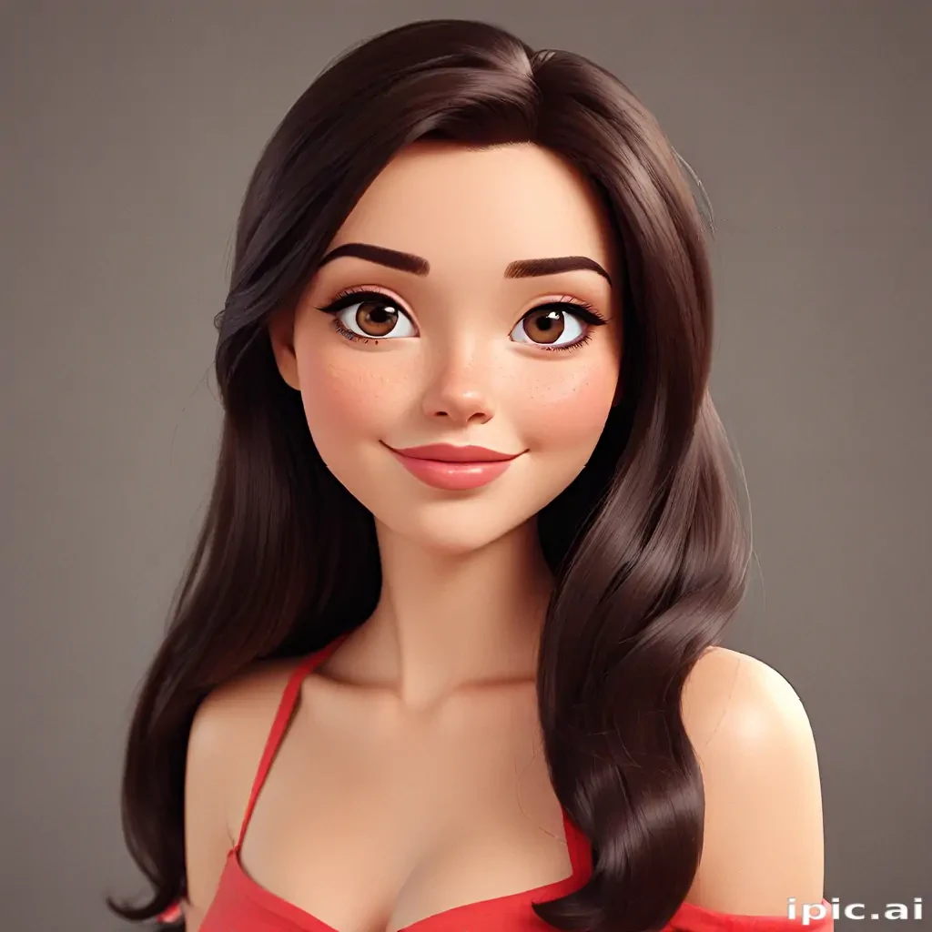 brunette cartoon character