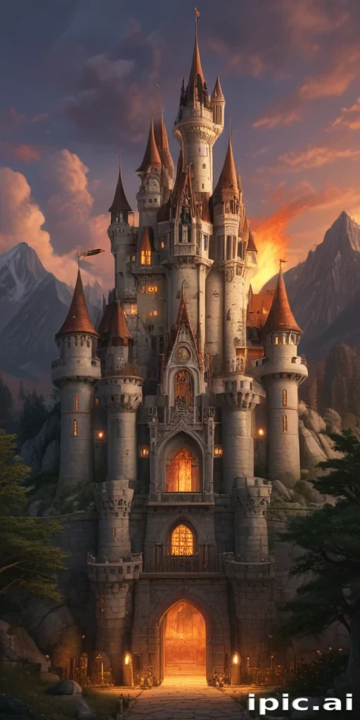 cartoon of castle