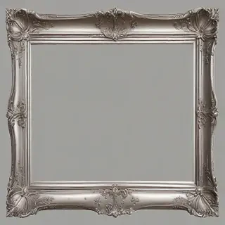 silver picture frame png