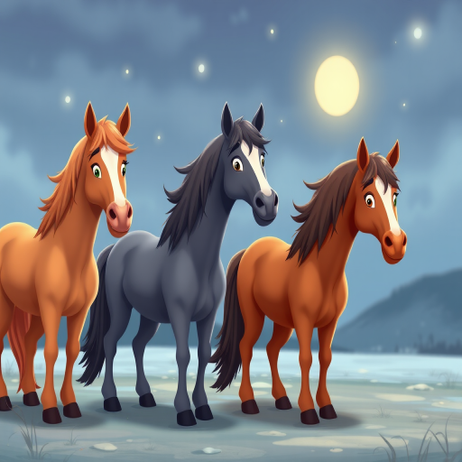 cartoon horses