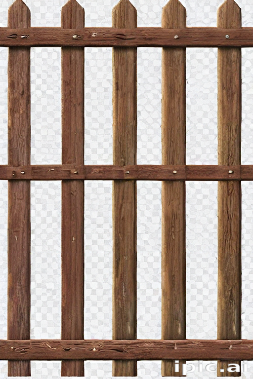 Rustic Wooden Fence Panels with Vertical Slats and Natural Texture