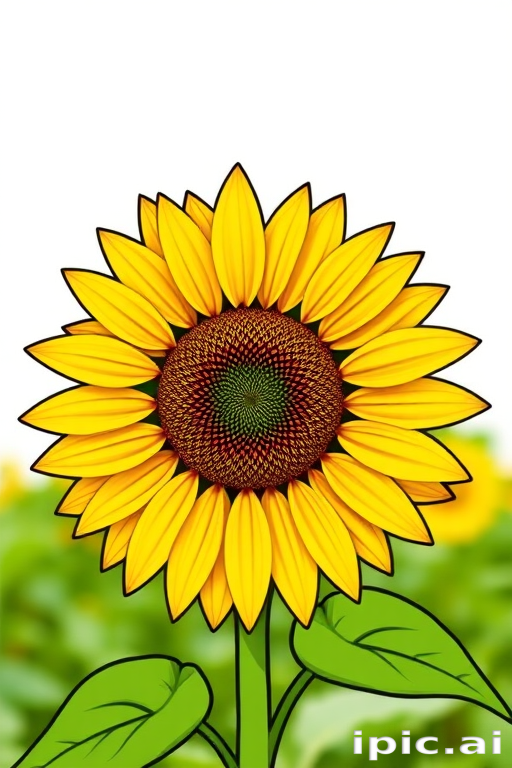 sunflower outline