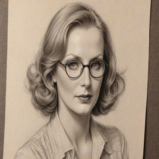 Beauteous Greta Garbo, pencil sketch, portrait of Exquisite woman 1934s in glasses, hair style beatnik, outline, clear lines, fine lines, 8k