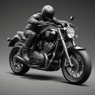 motorcycle clipart black and white