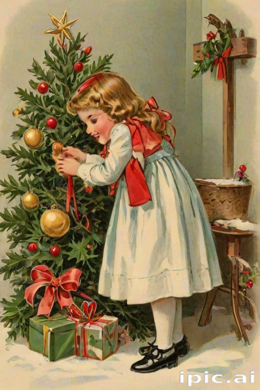vintage christmas images to print