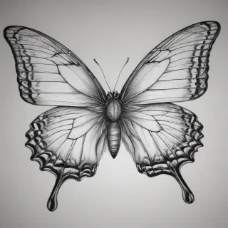 butterfly drawing outline