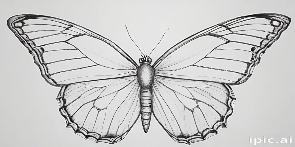 butterfly drawing outline