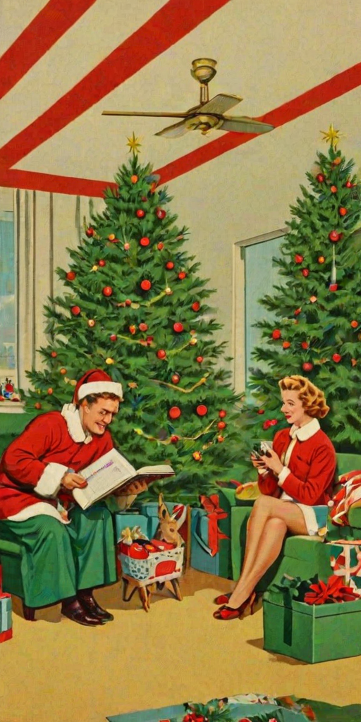 retro christmas image