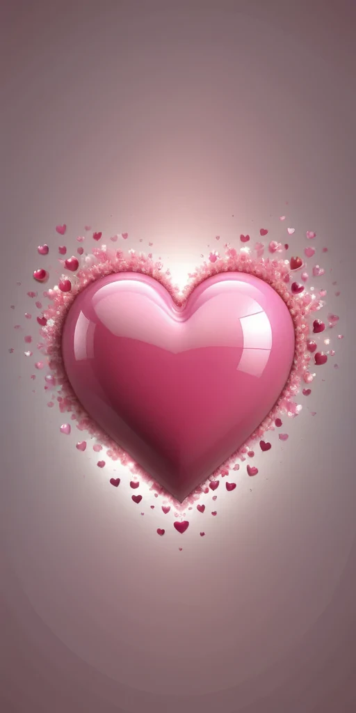 pink heart transparent background