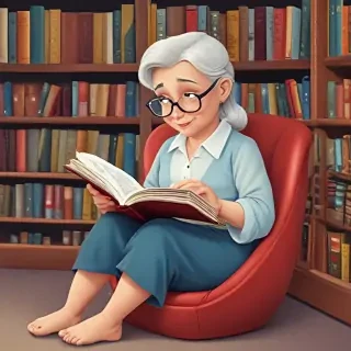 cartoon of reading