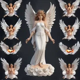 clipart of angels with wings