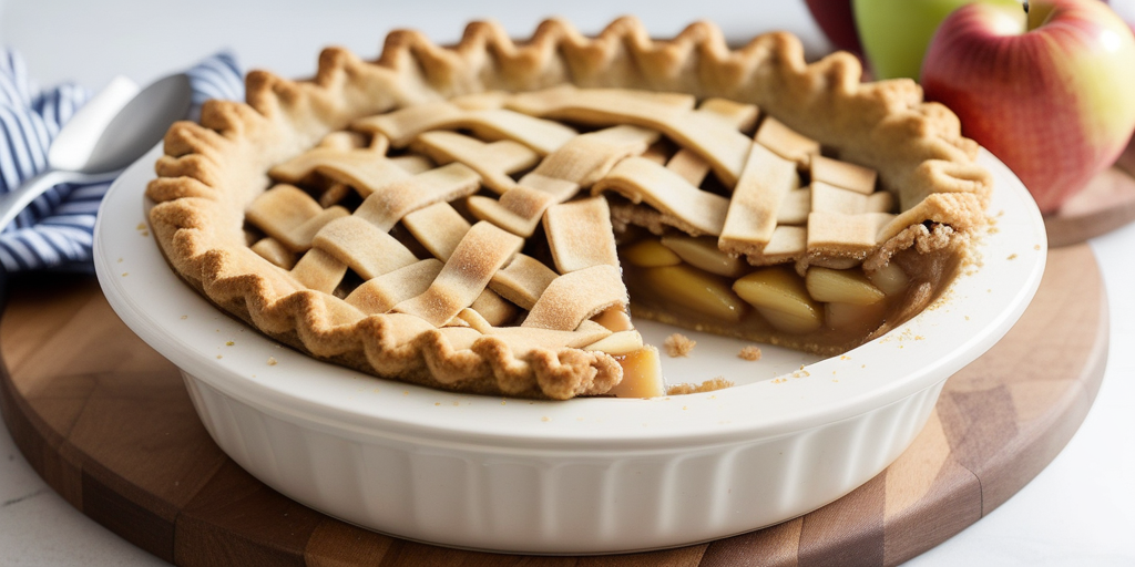 apple pie with a graham cracker crust