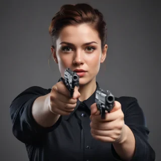 holding gun png