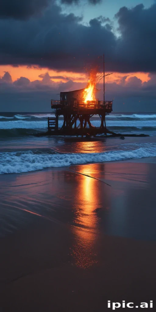 dark beach wallpaper