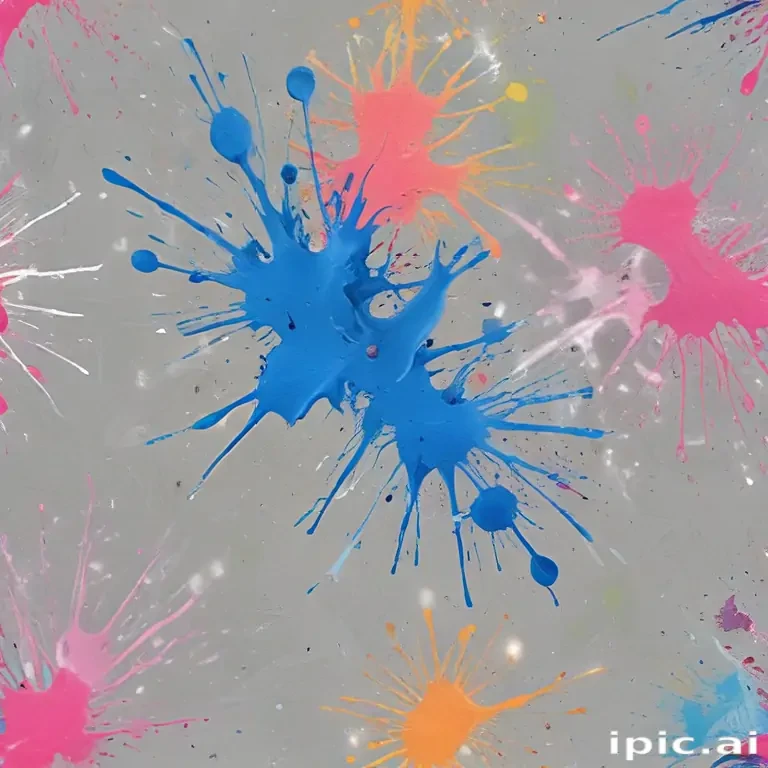 transparent paint splatter