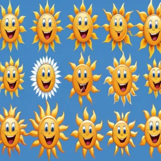 cartoon suns