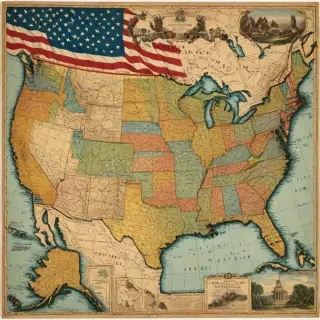 usa map with states