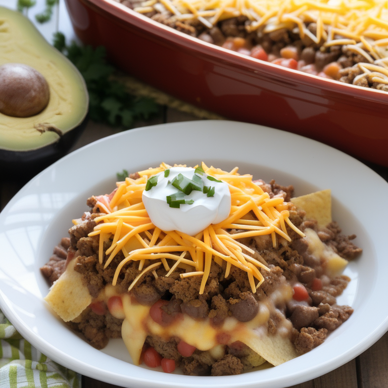 crock pot beefy potato taco casserole